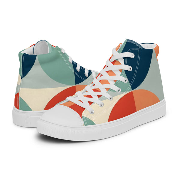 HA!LO Abstract Color Block #344 — Women's Canvas High Top