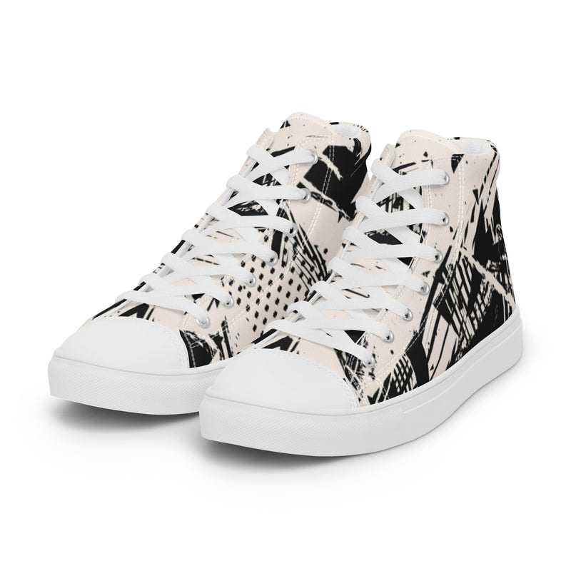 Ink Splatter High Top #22 - Back View | HA!LO Canvas Sneakers