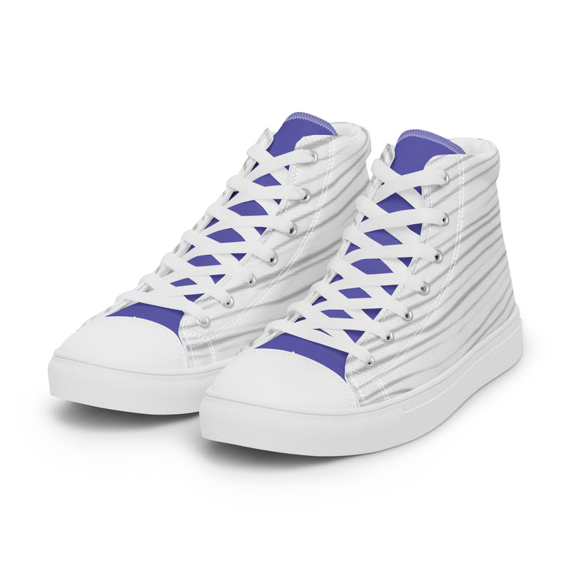 Purple Diamond High Top #30 - Back View | HA!LO Canvas Sneakers