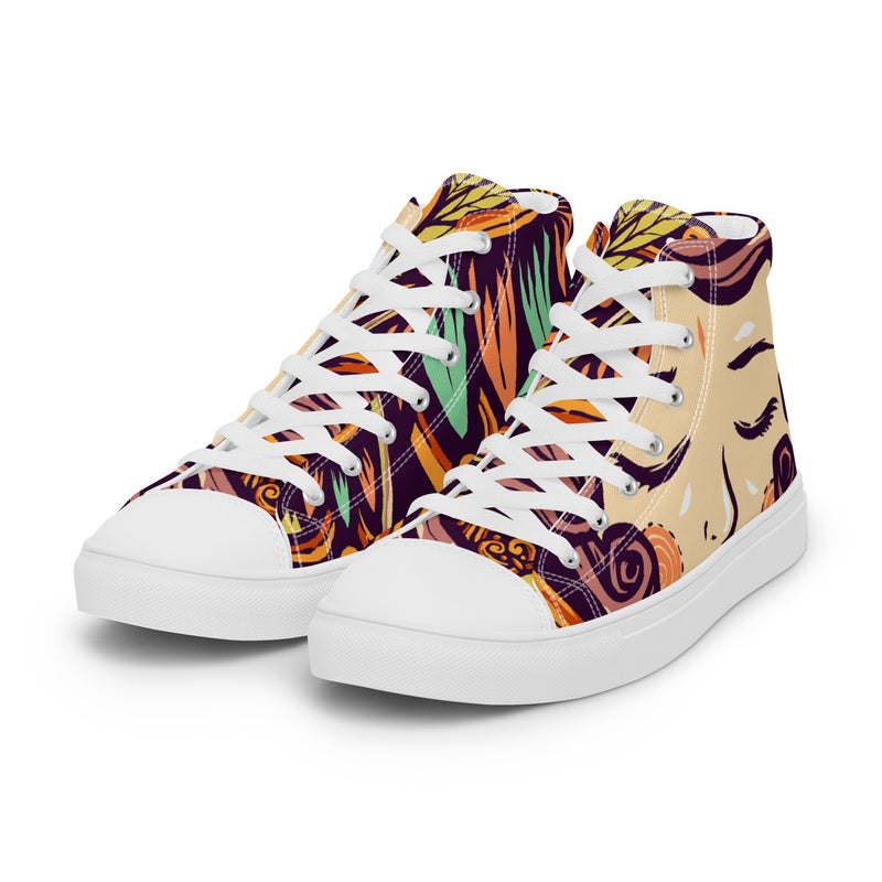 Rainbow Pride High Top #46 - Back View | HA!LO Canvas Sneakers