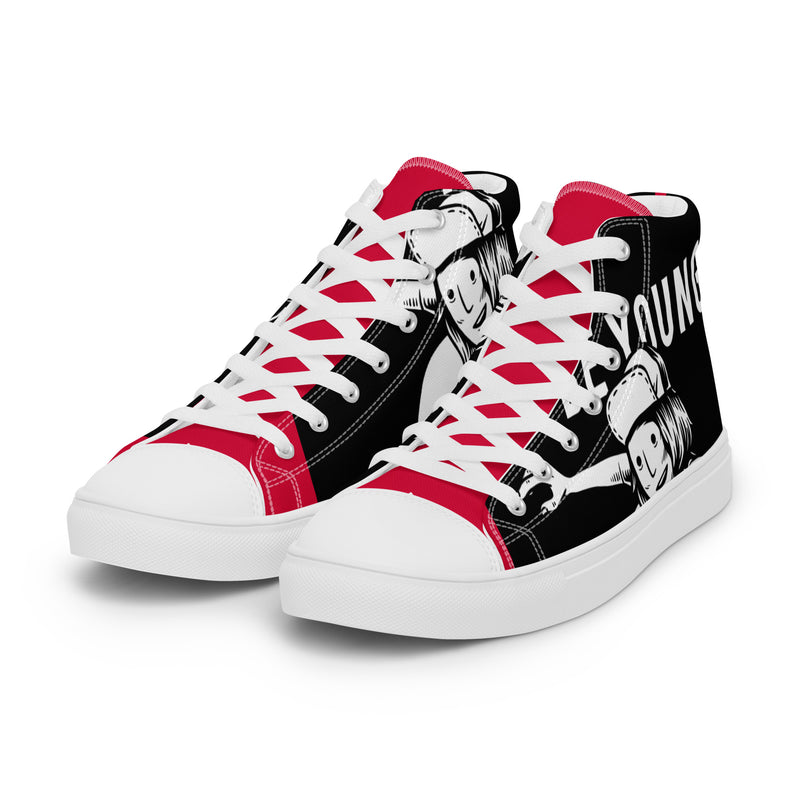 Wild Young High Top #71 - Back View | HA!LO Canvas Sneakers