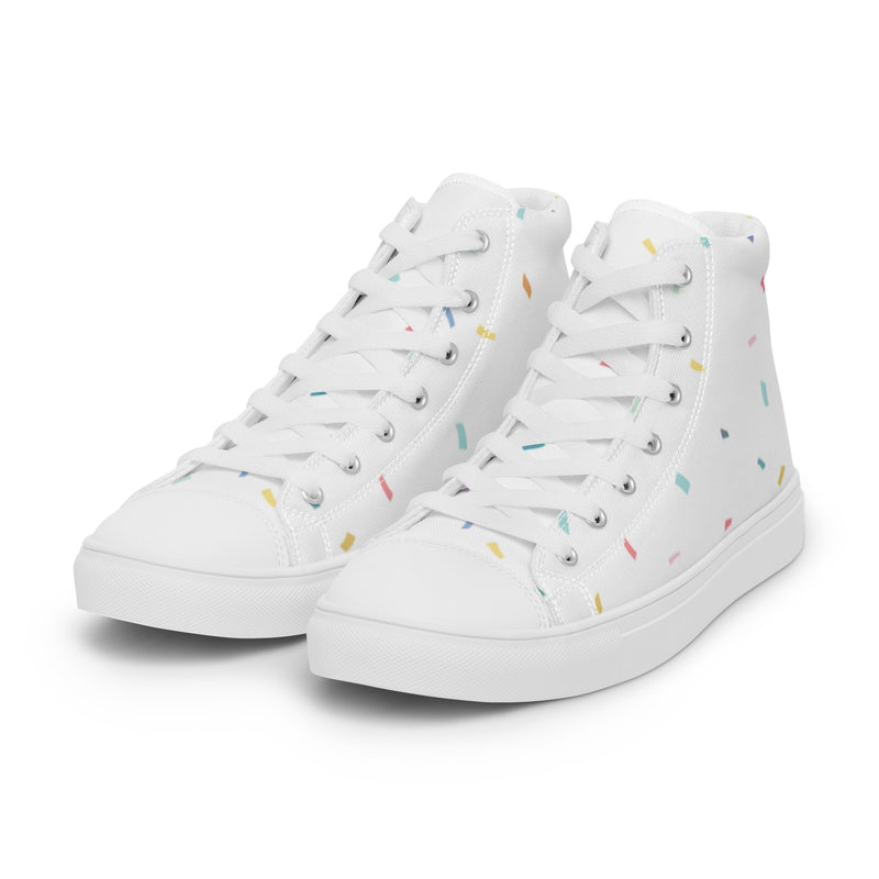 Confetti Sprinkle High Top #101 - Back View | HA!LO Canvas Sneakers