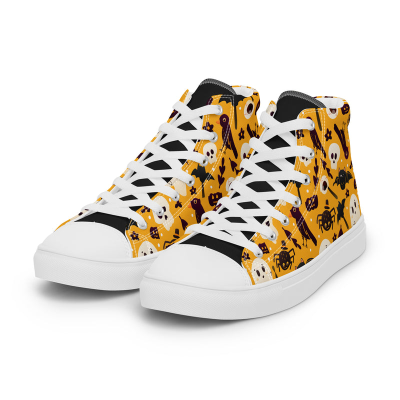 Halloween Cat High Top #235 - Back View | HA!LO Canvas Sneakers