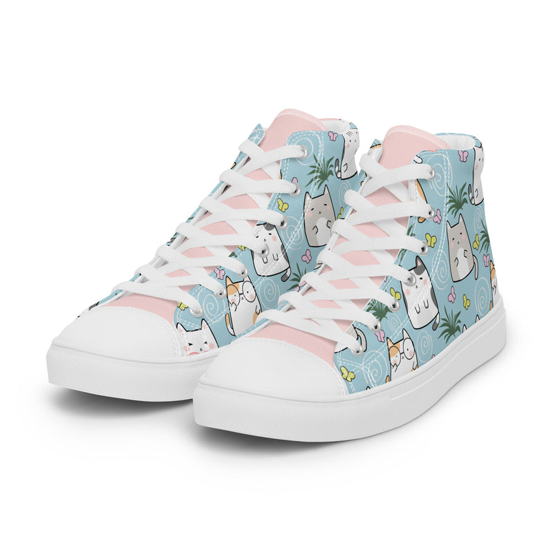 Plant Cat High Top #248 - Back View | HA!LO Canvas Sneakers