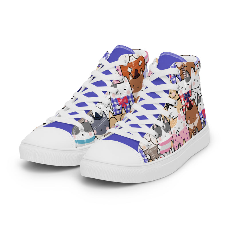 Cat Costume High Top #249 - Back View | HA!LO Canvas Sneakers