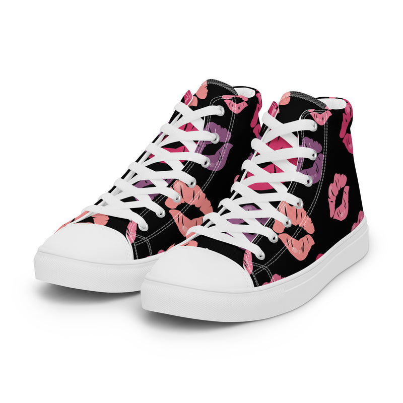 Kiss Print High Top #264 - Back View | HA!LO Canvas Sneakers