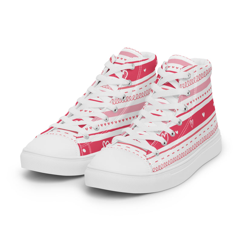 Love Letter High Top #269 - Back View | HA!LO Canvas Sneakers