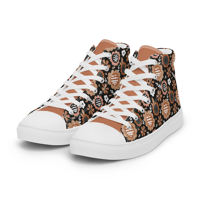 Pumpkin Spice High Top #279 - Back View | HA!LO Canvas Sneakers