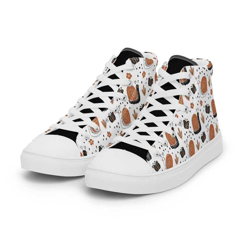 Coffee Cup High Top #280 - Back View | HA!LO Canvas Sneakers