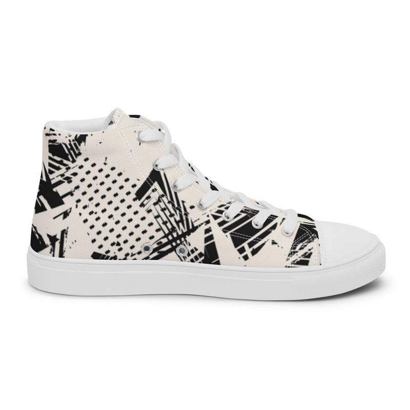 Ink Splatter High Top #22 - Angled View | HA!LO Canvas Sneakers