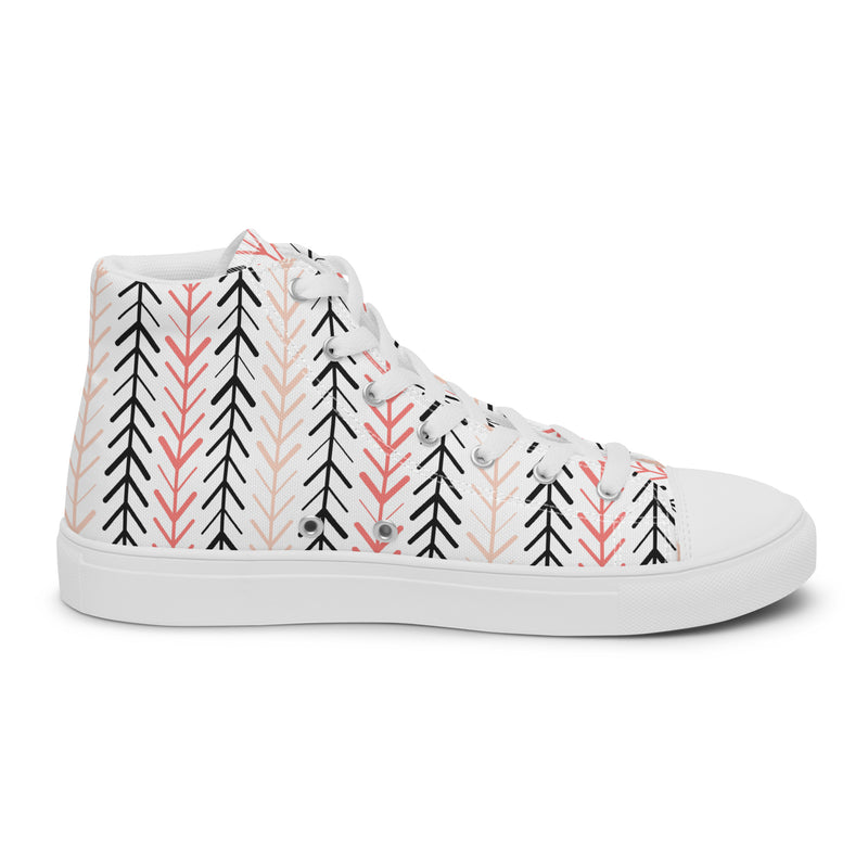 Arrow Tree High Top #178 - Angled View | HA!LO Canvas Sneakers