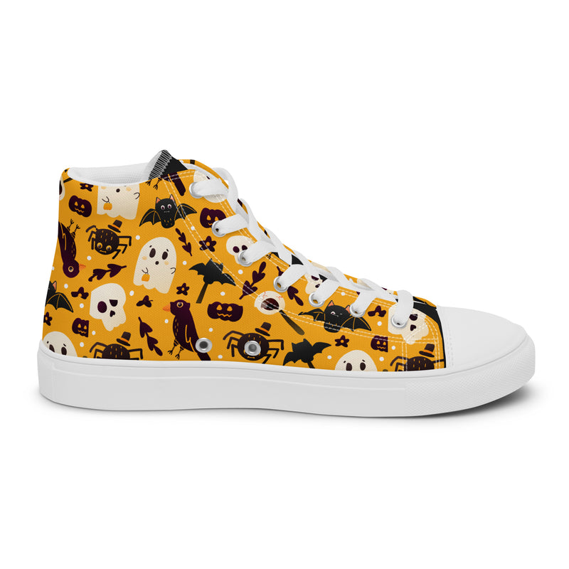 Halloween Cat High Top #235 - Angled View | HA!LO Canvas Sneakers