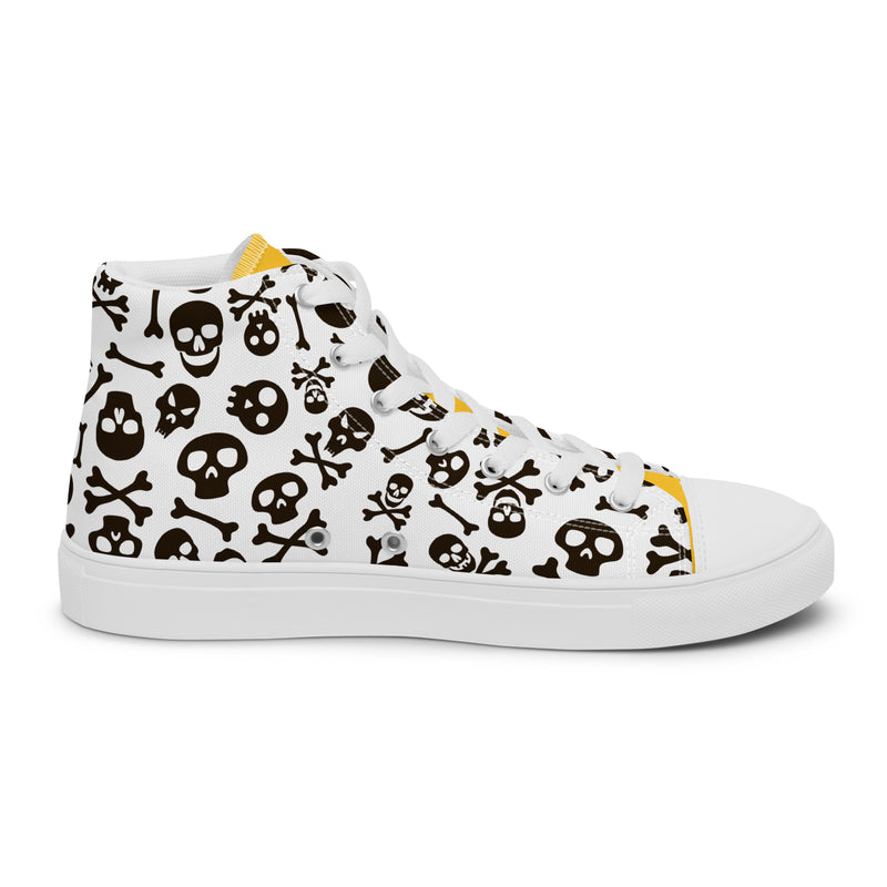 Skull Candy High Top #234 - Angled View | HA!LO Canvas Sneakers