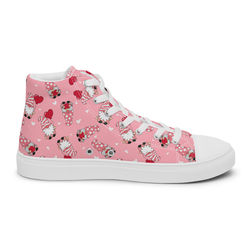 Heart Balloon High Top #272 - Angled View | HA!LO Canvas Sneakers