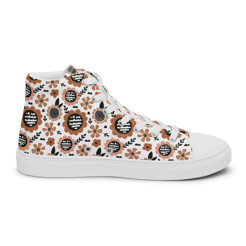Gingerbread Cookie High Top #277 - Angled View | HA!LO Canvas Sneakers