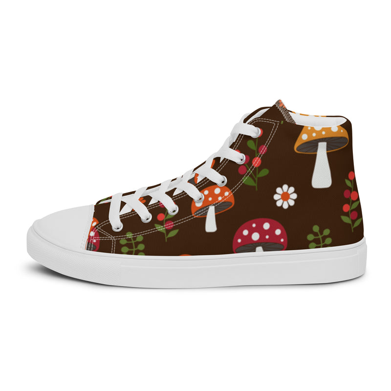Brown Mushroom High Top #2 - Sole Detail | HA!LO Canvas Sneakers