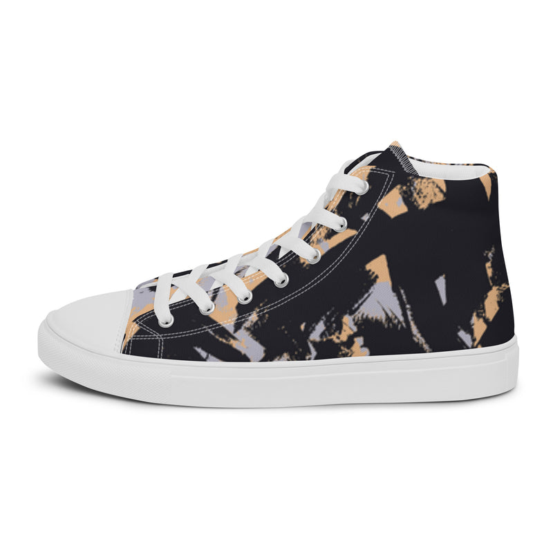 Dark Abstract High Top #8 - Sole Detail | HA!LO Canvas Sneakers