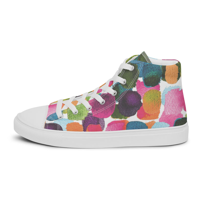Watercolor Dot High Top #11 - Sole Detail | HA!LO Canvas Sneakers