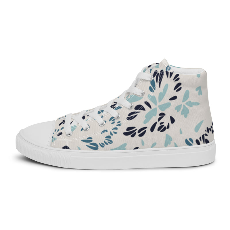 Blue Botanical High Top #17 - Sole Detail | HA!LO Canvas Sneakers