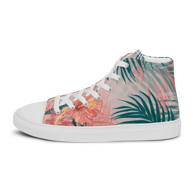 Tropical Hibiscus High Top #28 - Sole Detail | HA!LO Canvas Sneakers