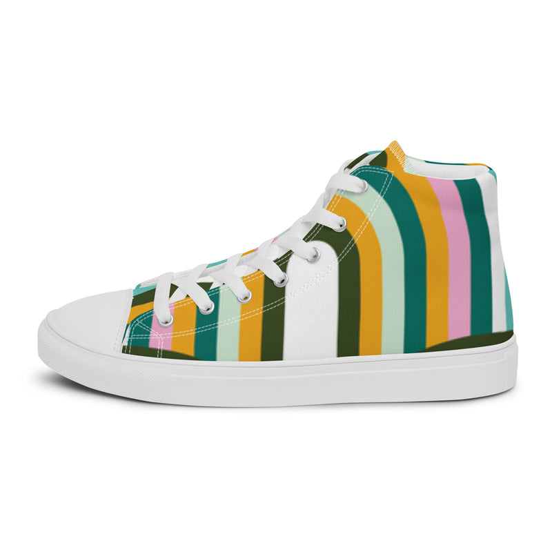 Retro Stripe High Top #29 - Sole Detail | HA!LO Canvas Sneakers
