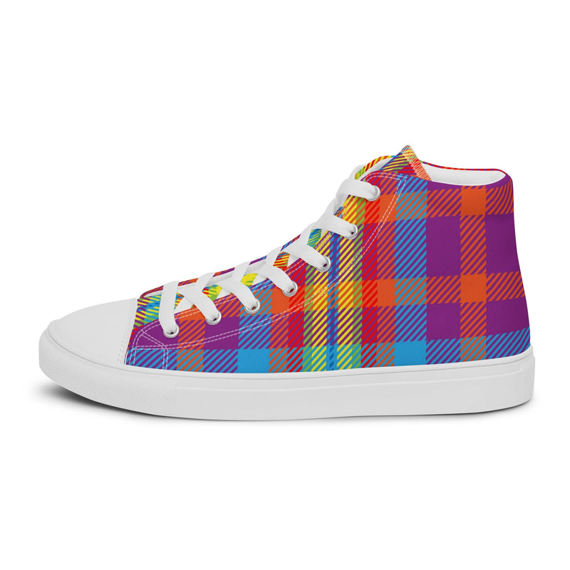 Colorful Tartan High Top #35 - Sole Detail | HA!LO Canvas Sneakers