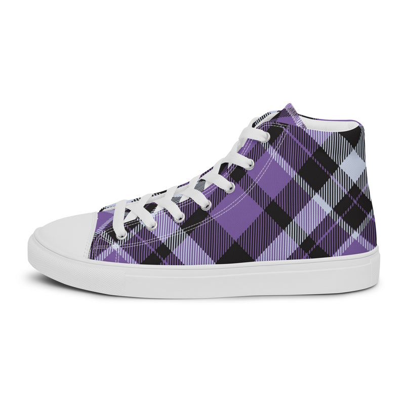 Purple Buffalo Check High Top #39 - Sole Detail | HA!LO Canvas Sneakers
