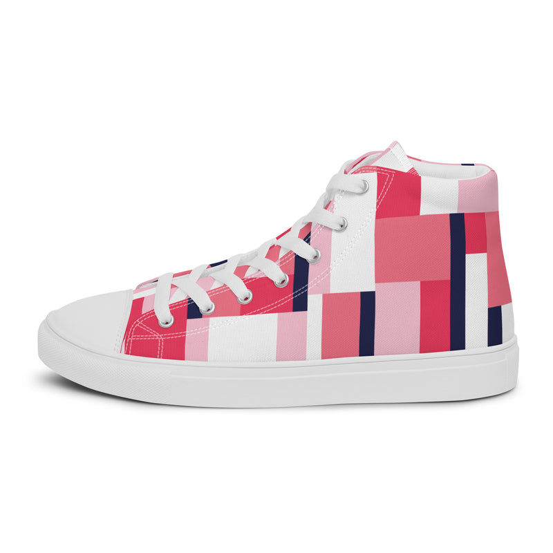 Pink Block High Top #40 - Sole Detail | HA!LO Canvas Sneakers