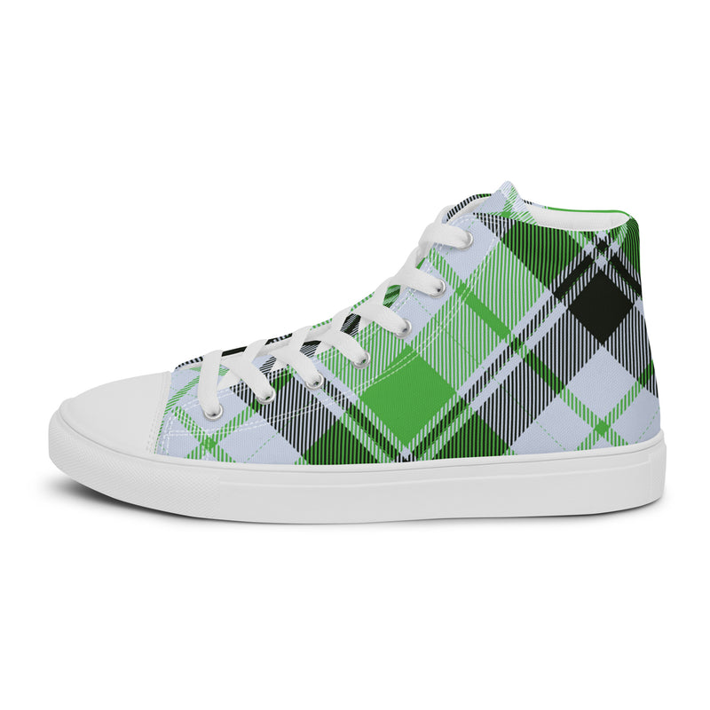 Green Argyle High Top #41 - Sole Detail | HA!LO Canvas Sneakers