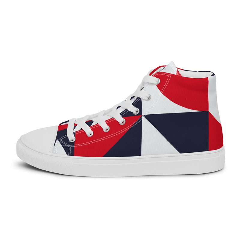 Red Navy Block High Top #43 - Sole Detail | HA!LO Canvas Sneakers