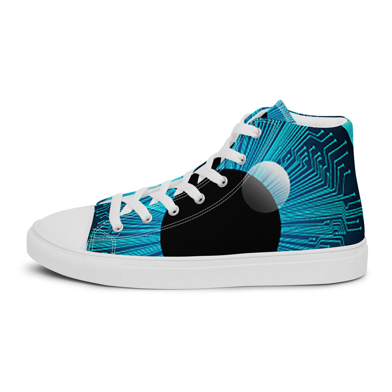 Blue Sunburst High Top #49 - Sole Detail | HA!LO Canvas Sneakers
