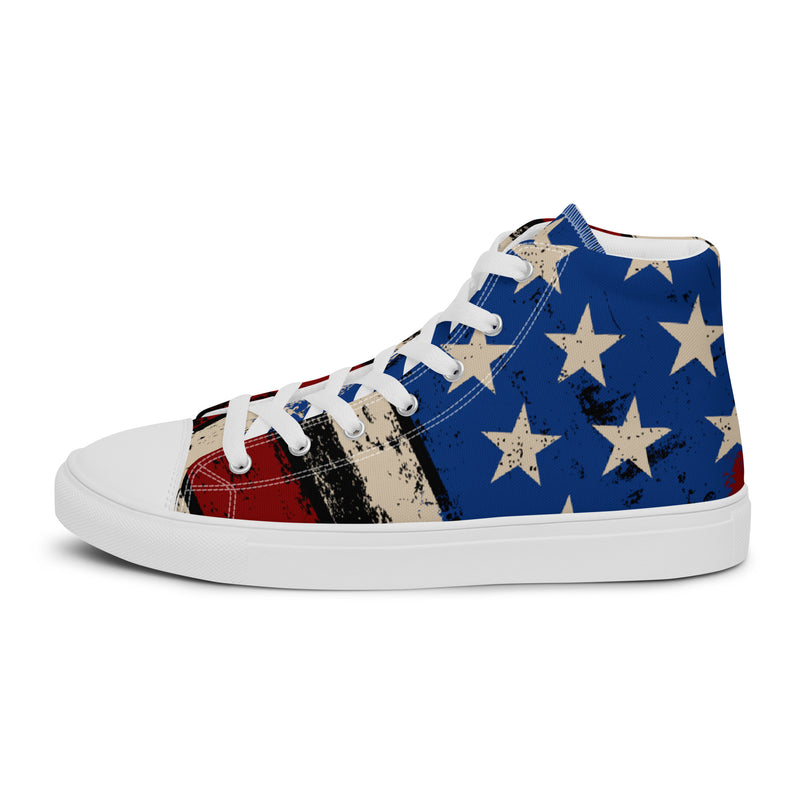 American Flag High Top #50 - Sole Detail | HA!LO Canvas Sneakers