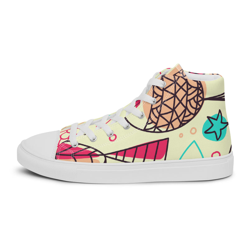 Retro Doodle High Top #66 - Sole Detail | HA!LO Canvas Sneakers