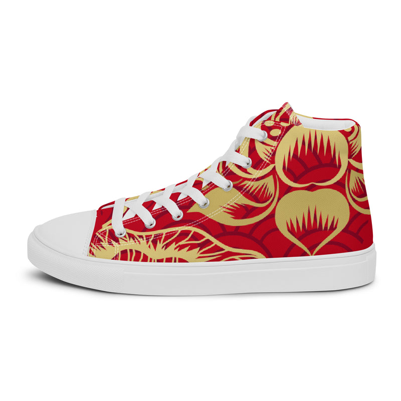 Red Wave High Top #67 - Sole Detail | HA!LO Canvas Sneakers