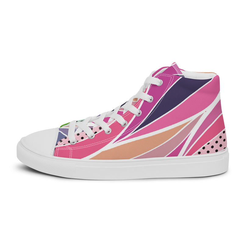 Pink Pop Art High Top #72 - Sole Detail | HA!LO Canvas Sneakers