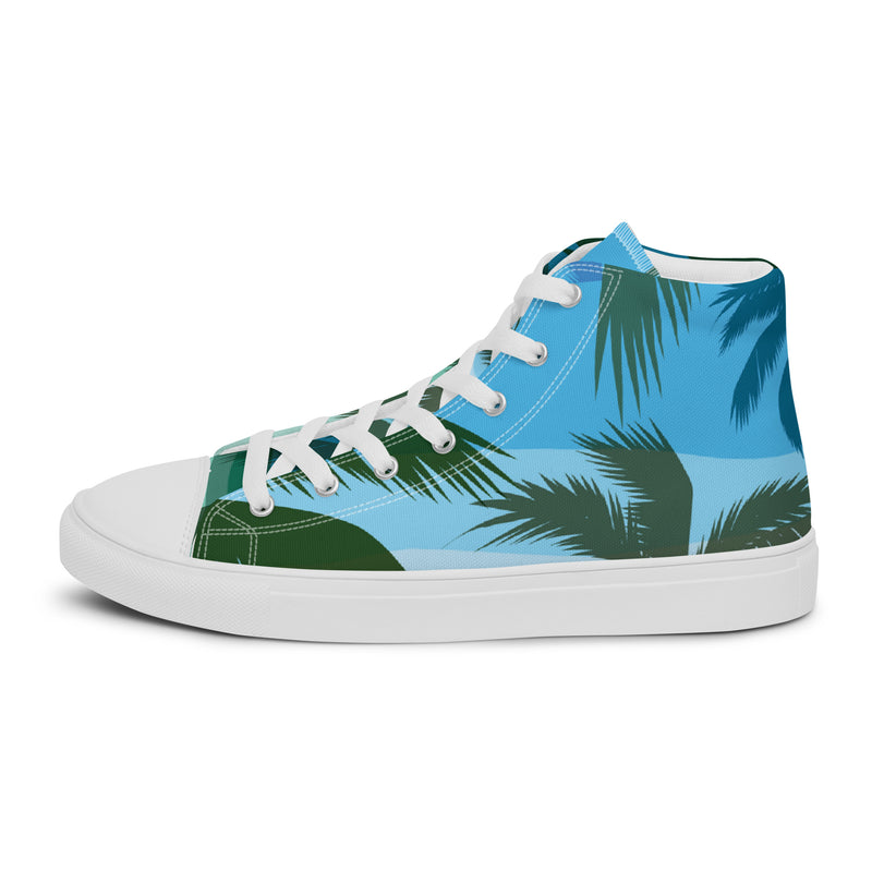 Palm Paradise High Top #73 - Sole Detail | HA!LO Canvas Sneakers