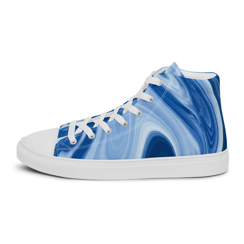 Blue Marble High Top #79 - Sole Detail | HA!LO Canvas Sneakers