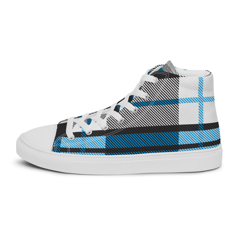 Blue Tartan High Top #84 - Sole Detail | HA!LO Canvas Sneakers