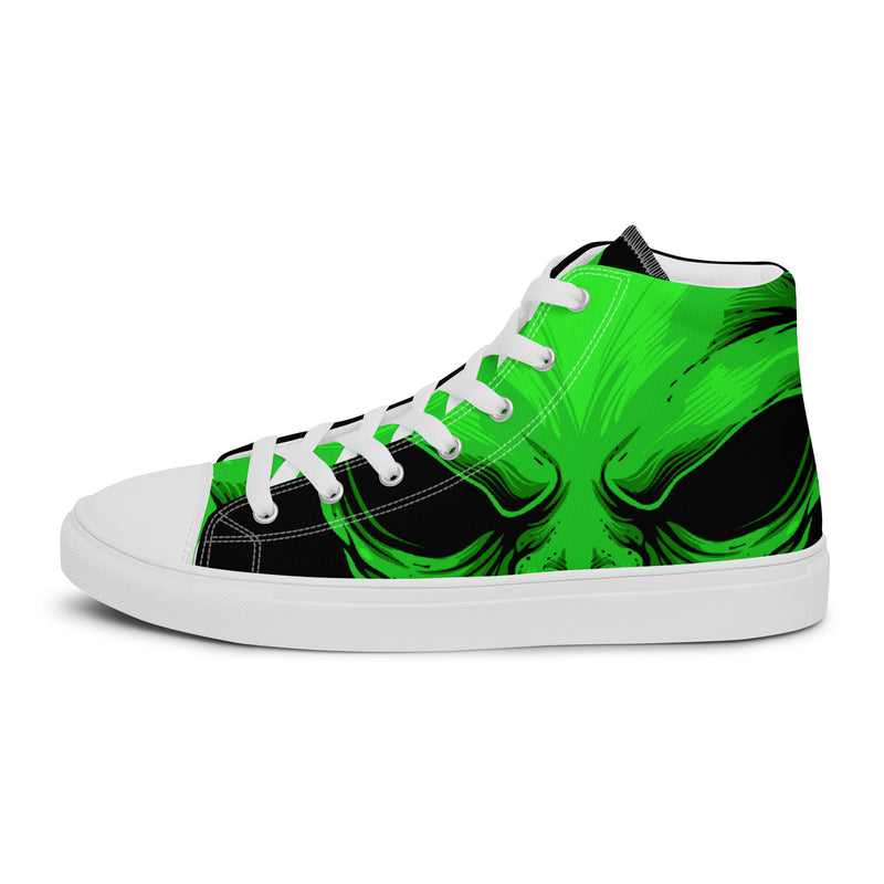 Green Smoke High Top #85 - Sole Detail | HA!LO Canvas Sneakers