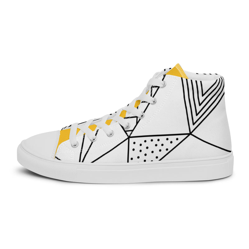 Geometric Line High Top #88 - Sole Detail | HA!LO Canvas Sneakers