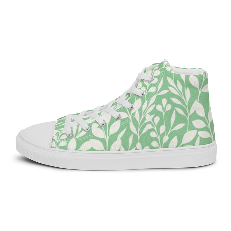 Green Botanical High Top #90 - Sole Detail | HA!LO Canvas Sneakers