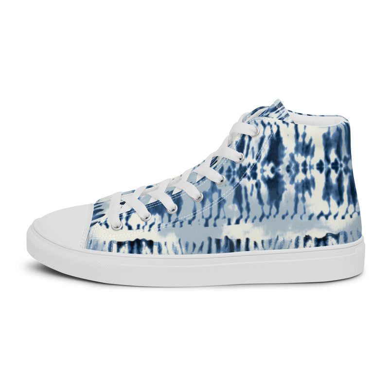 Blue Tie Dye High Top #98 - Sole Detail | HA!LO Canvas Sneakers