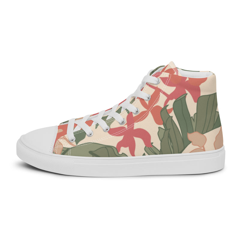 Tropical Floral High Top #100 - Sole Detail | HA!LO Canvas Sneakers