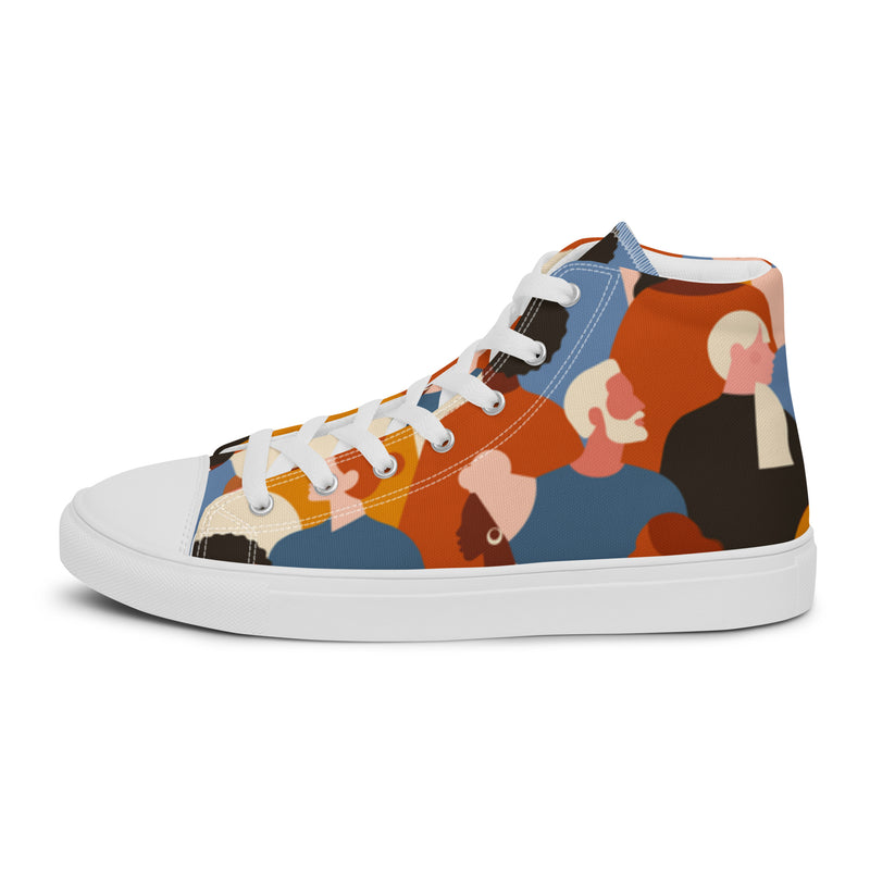 Orange Camo High Top #107 - Sole Detail | HA!LO Canvas Sneakers