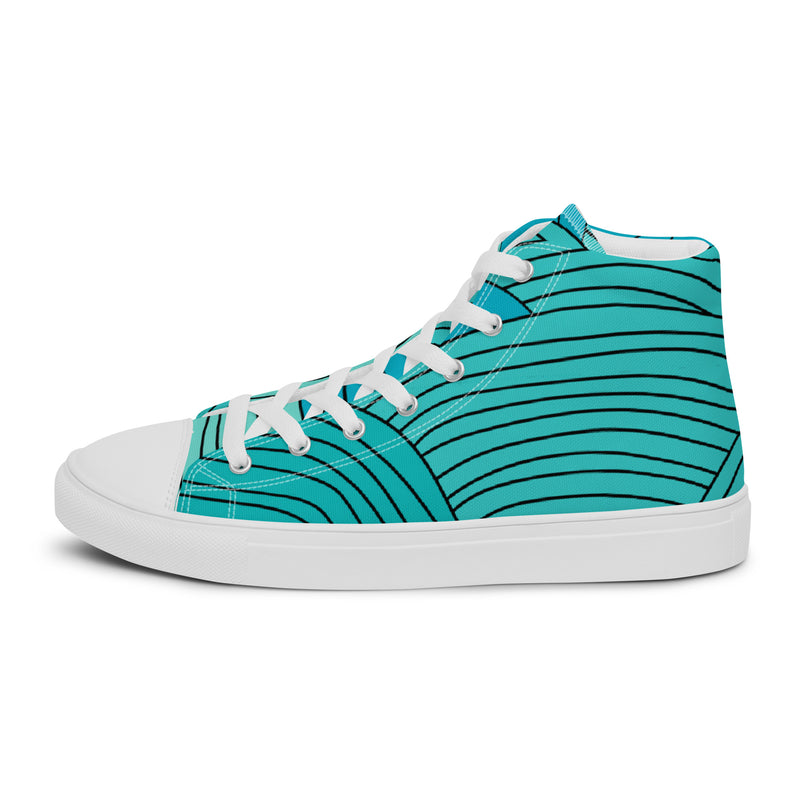 Teal Ribbed High Top #108 - Sole Detail | HA!LO Canvas Sneakers