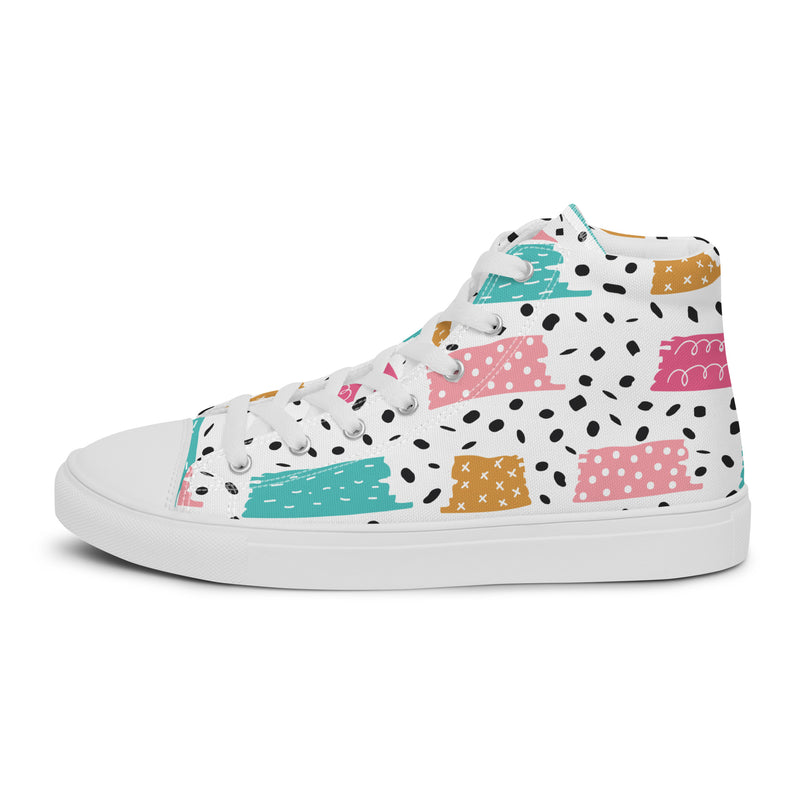 Dalmatian Heart High Top #129 - Sole Detail | HA!LO Canvas Sneakers