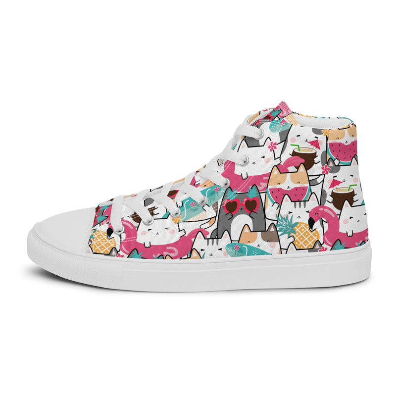 Cat Party High Top #142 - Sole Detail | HA!LO Canvas Sneakers