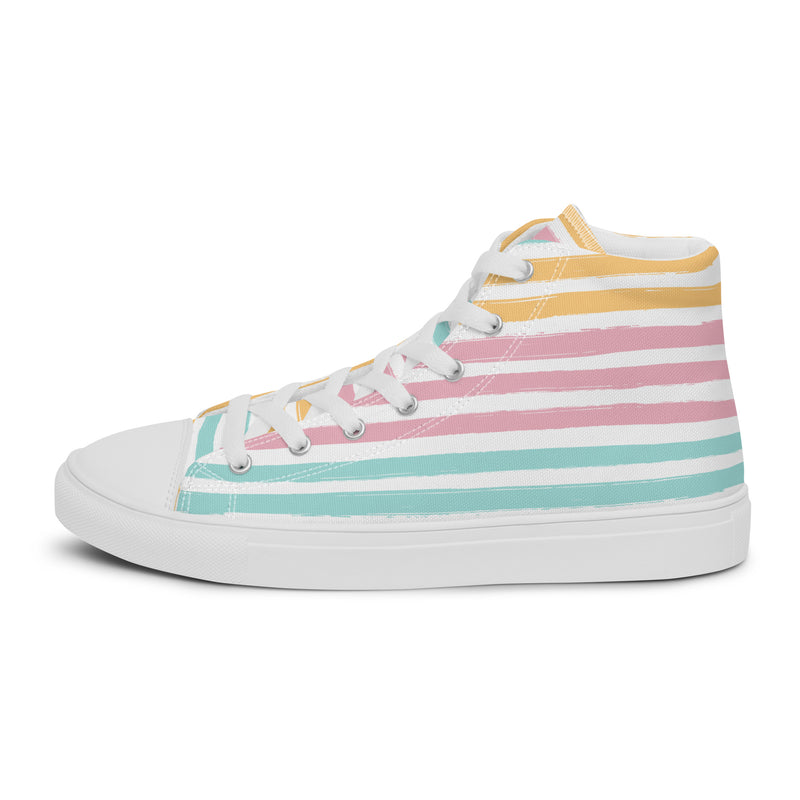 Sunset Stripe High Top #149 - Sole Detail | HA!LO Canvas Sneakers