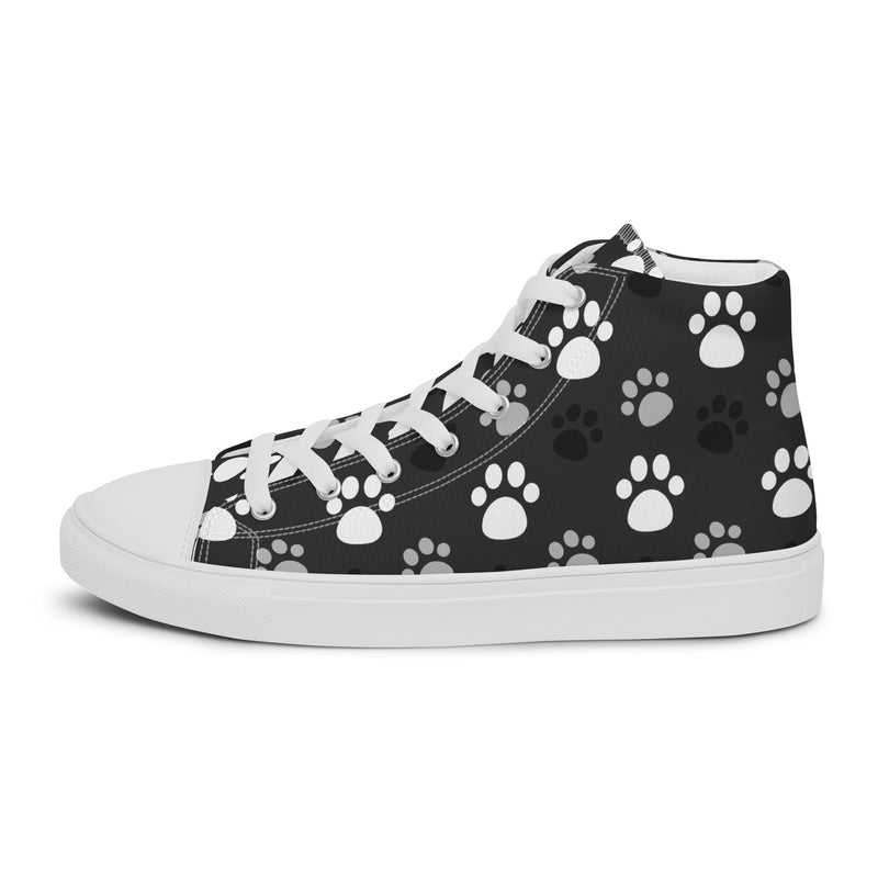 Black Paw High Top #159 - Sole Detail | HA!LO Canvas Sneakers
