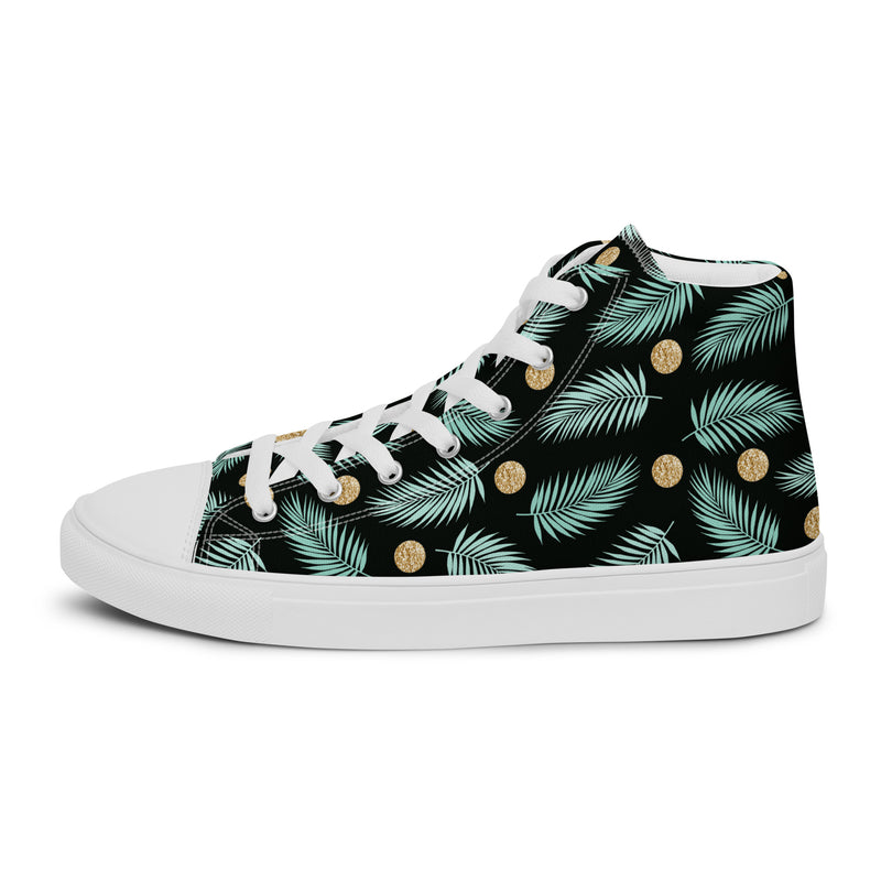 Tropical Palm High Top #184 - Sole Detail | HA!LO Canvas Sneakers
